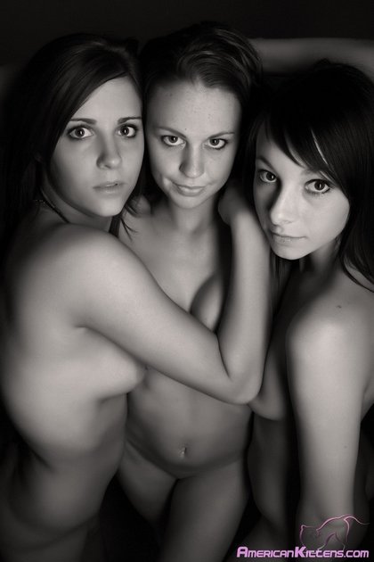 three hot naked teens
