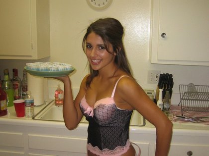 lingerie teen with shots
